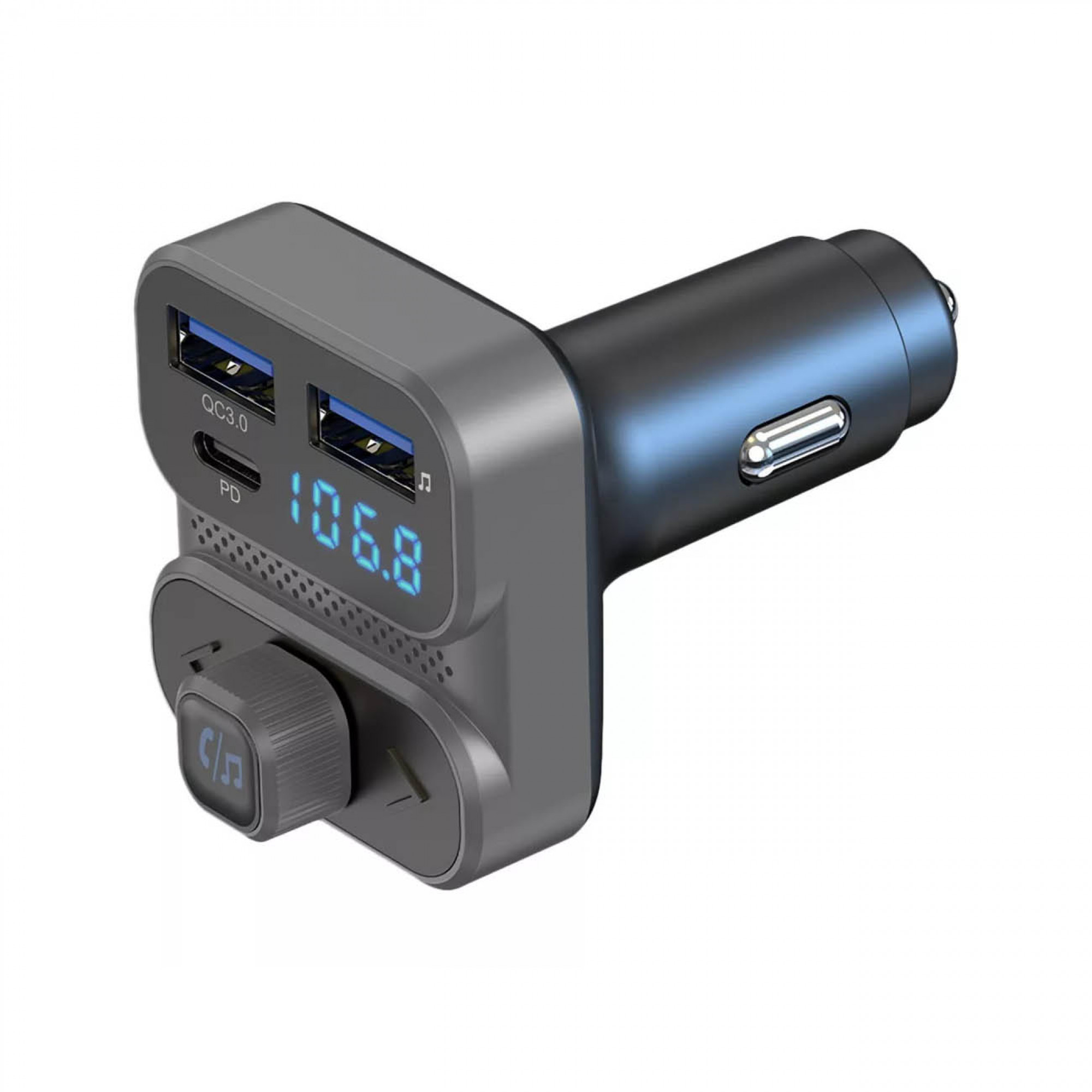 АЗП Proove FM Launcher Luxor SE 36W (PD+QC3.0) Type-C+USB (gray)